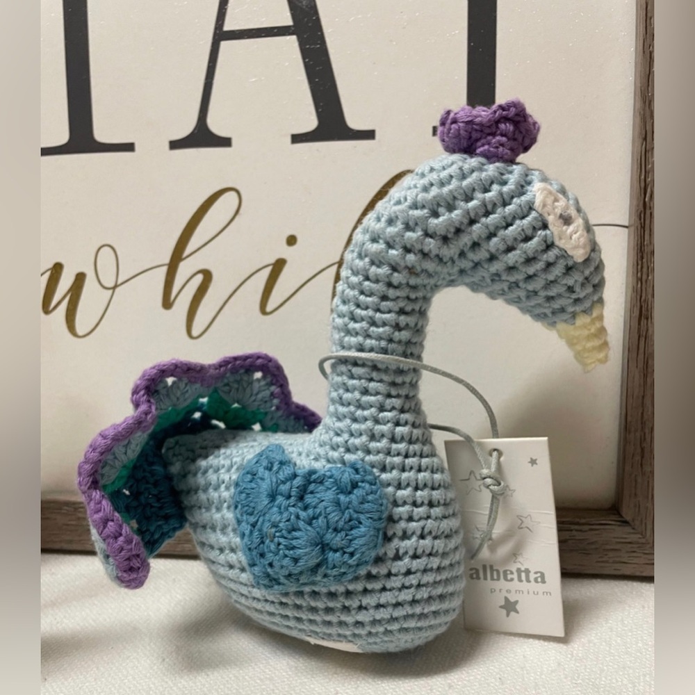 ALBETTA Premium Crochet Peacock Rattle